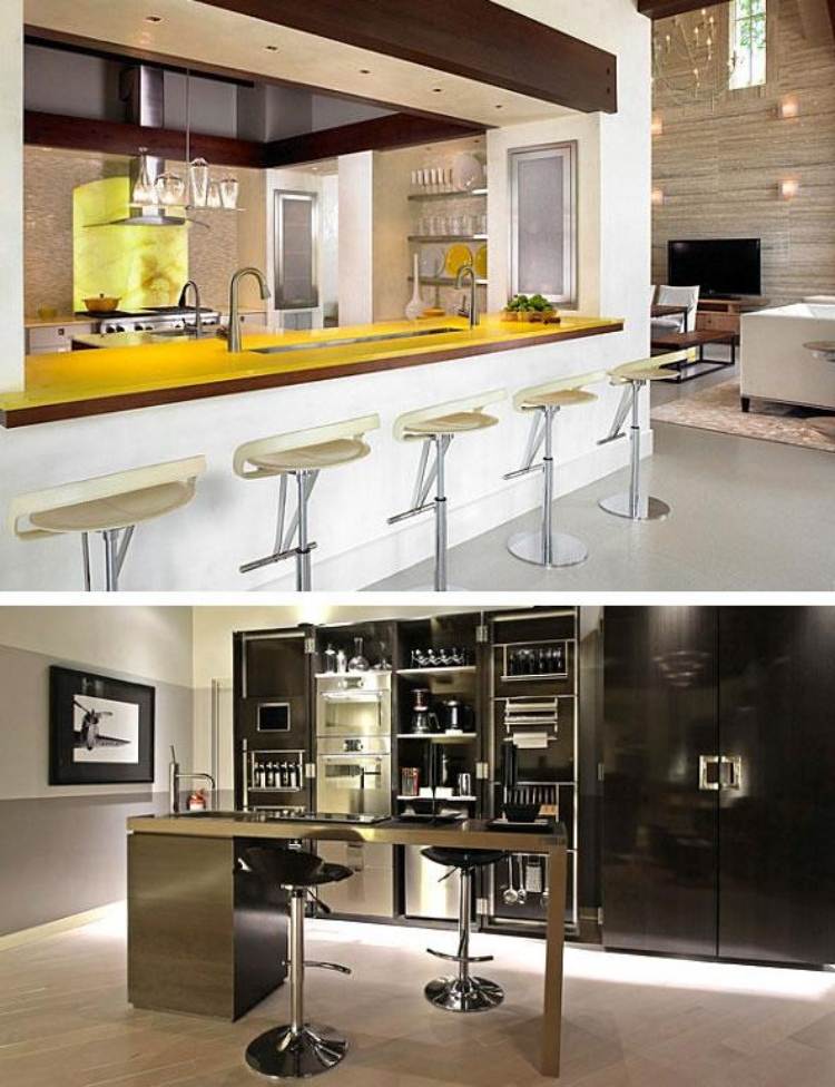 bartresen-selber-bauen-ideen-modern-design-schwarz-gelb-akzente-interieur