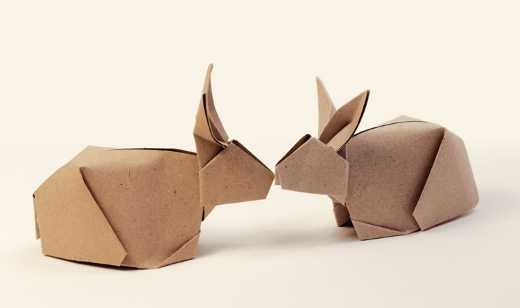 basteln origami tiere kaninchen anleitung einfach