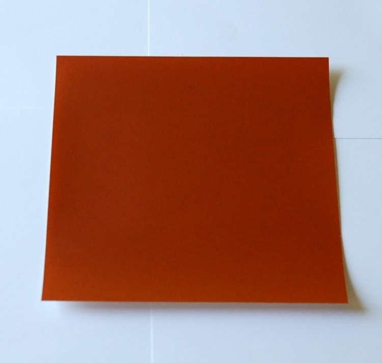 basteln origami tiere katze papier quadrat braun schritt 1
