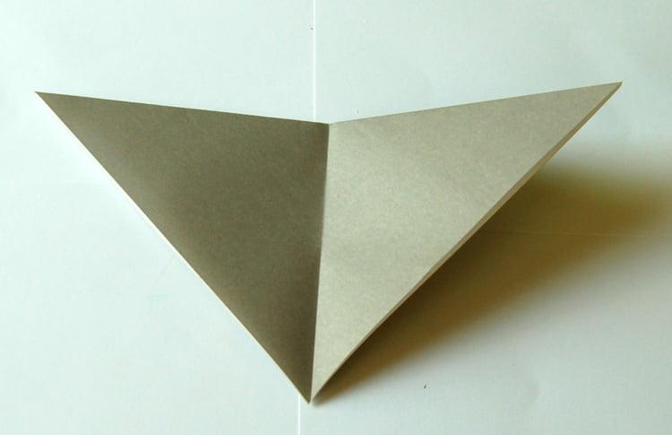 basteln origami tiere mitte falten diy hund schritt 4