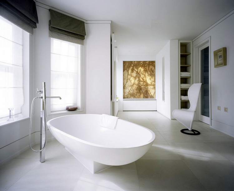 Bilder im Bad aufhangen-modern-abstraktes-motiv-goldtoene