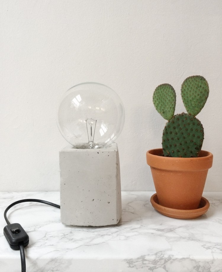 coole-bastelideen-beton-wohnen-lampe-modern-minimalistisch-kaktee-pflanzenkuebel