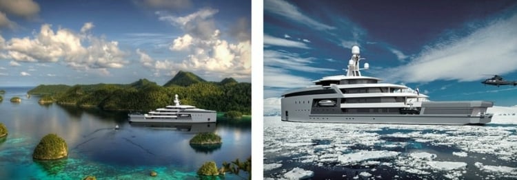 design luxus yacht tropisch polargebiet reise komfort