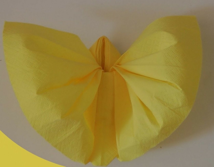 falten papierservietten gelb schmetterling fluegel engel video