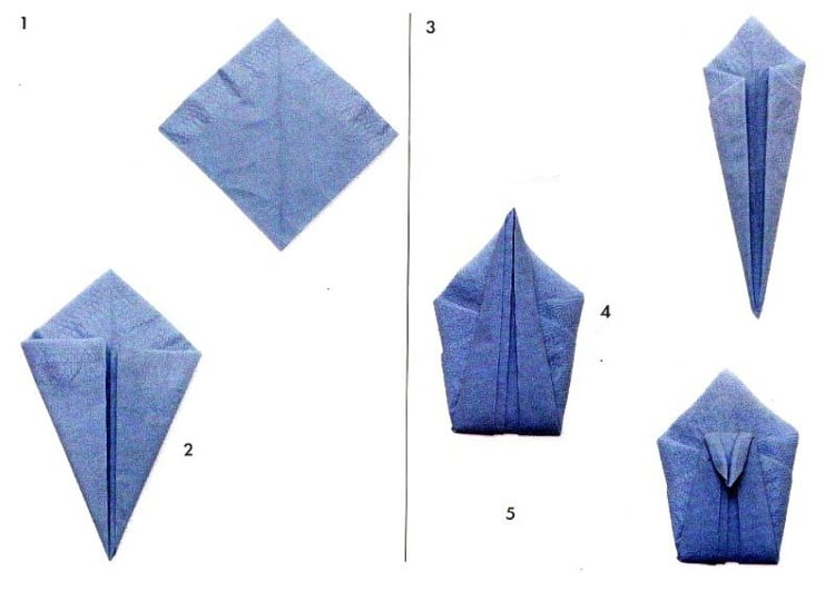 falten papierservietten schwan blau farbe elegant dekoidee