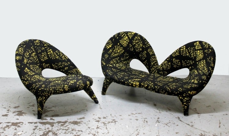 italienische-designermobel-modern-sessel-polster-arabesk-schwarz-gelb