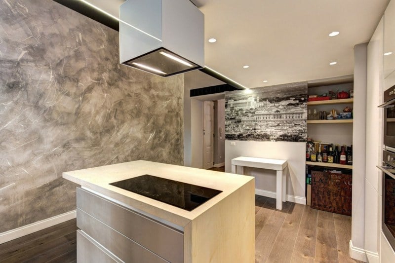 küchen design in weiß hochglanz abzugshaube modern einrichtung wohnung