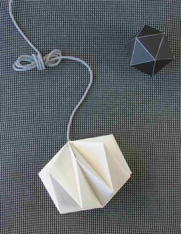 lampe-origami diy idee kabel dekoration modern