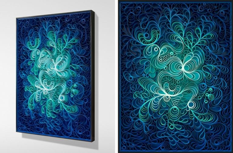 leinwandbilder mit ombre-effekt dunkelblau tuerkis ozean