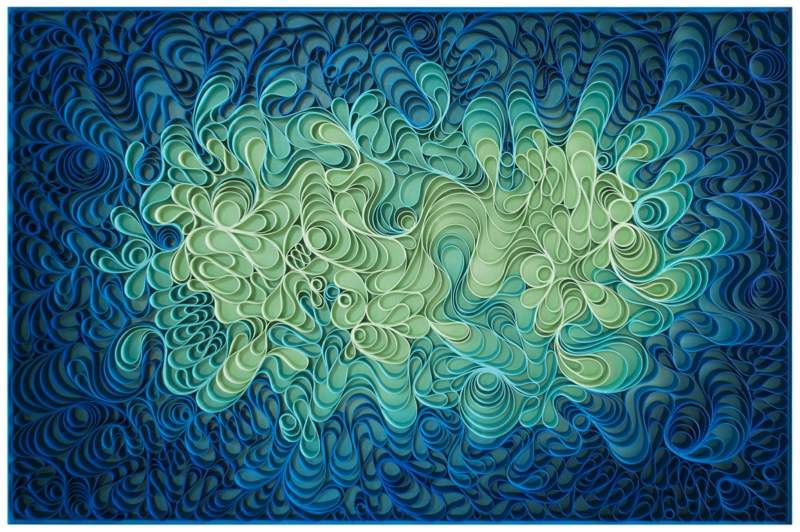 leinwandbilder ombre effekt blau gruen gestaltung deko
