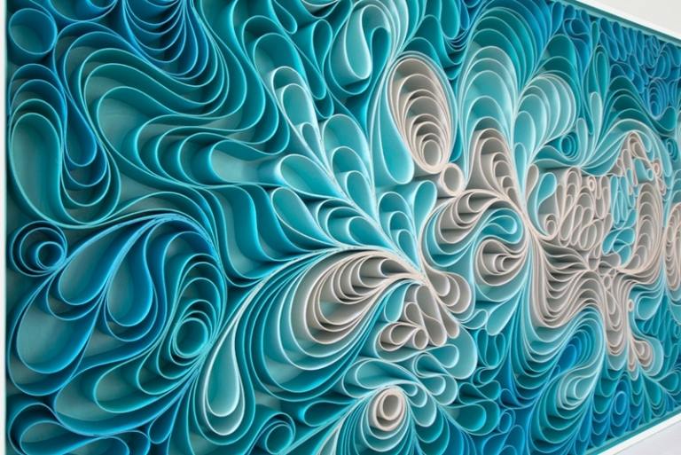 leinwandbilder ombre effekt originell form streifen textil