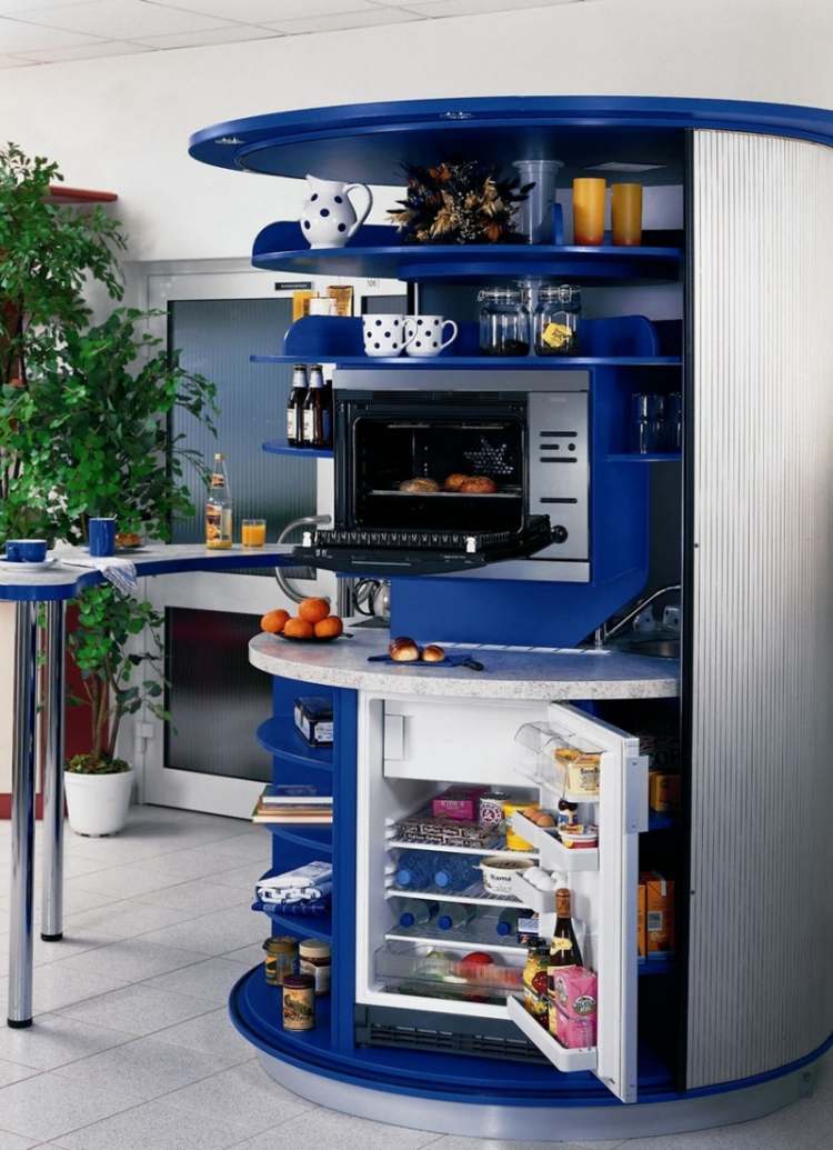 moderne-kucheneinrichtungen-hi-tech-circle-kitchen-kreis-blau-stauraum