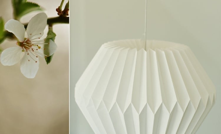 origami lampe originell romantisch lampenschirm diy anleitung
