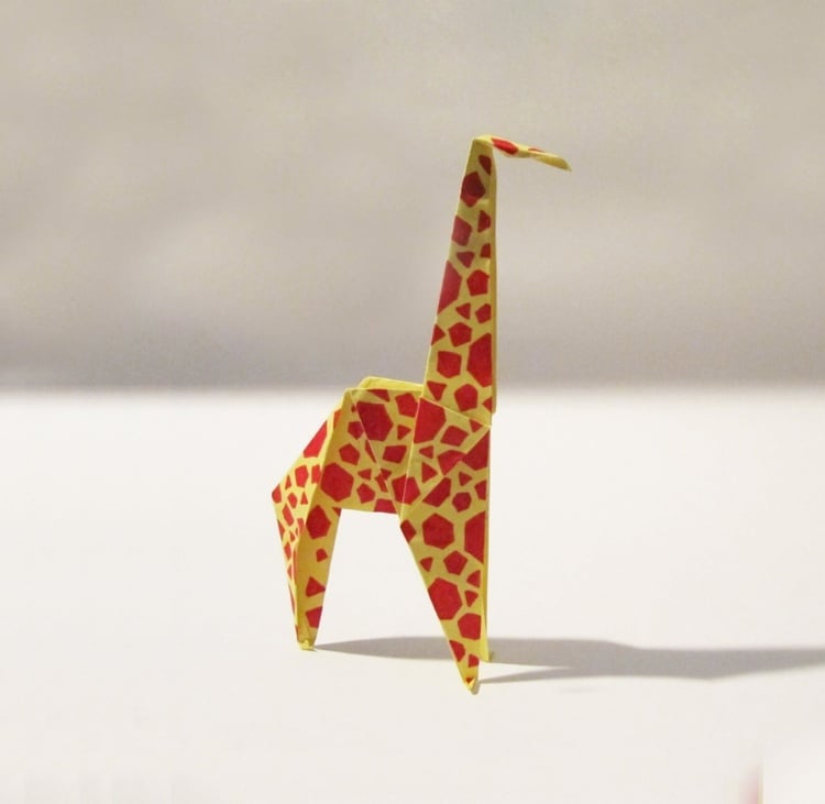 origami tiere basteln giraffe flecken spielen video