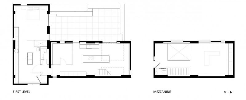 Ideen zur Raumgestaltung -betondecke-plan-grundriss-wohnflaeche-terrasse