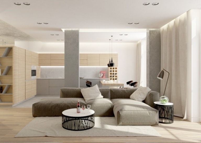raumgestaltung-ideen-grau-weiss-wohnzimmer-sofa-module-polster-beistelltisch