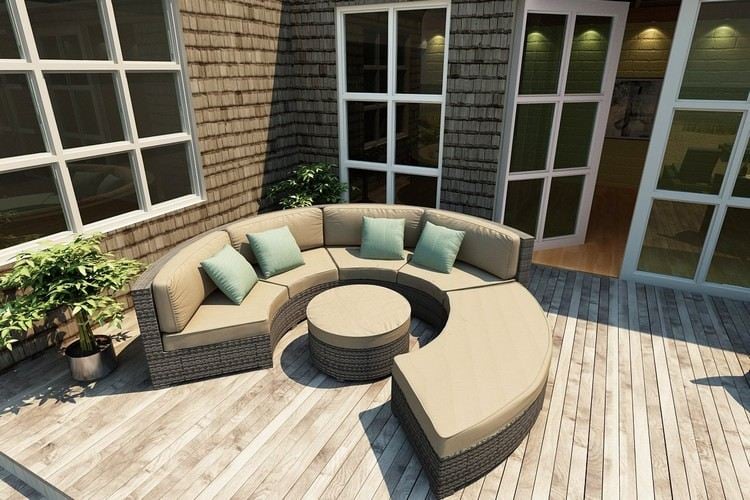 rundes-sofa-rattan-terrasse-modular-beige-sitzkissen