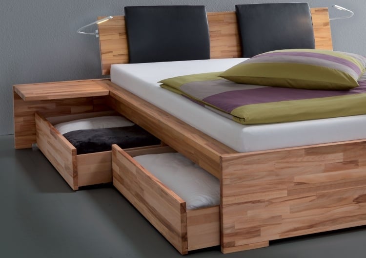 Schubladenbett aus Massivholz -ideen-schlafzimmer-set-doppelbett-modern-schoen-praktisch