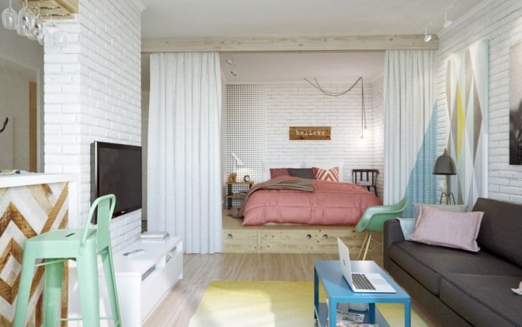 Schubladenbett aus Massivholz -ideen-schlafzimmer-set--modern-praktisch-kleinwohnung
