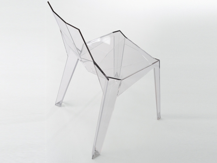 transparent stuhl poly bonaldo abstrakt form design