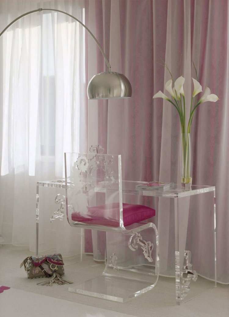transparent stuhl romantisch stil motive schreibtisch schminktisch schlafzimmer