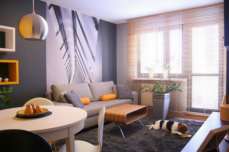 wohnungseinrichtung-ideen-wohnzimmer-fototapete-2er-sofa-essbereich