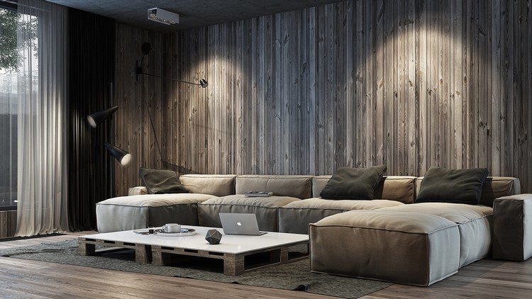 wohnzimmer-wandgestaltung-beispiele-altholz-vergraut-xxl-sofa-paletten-couchtisch