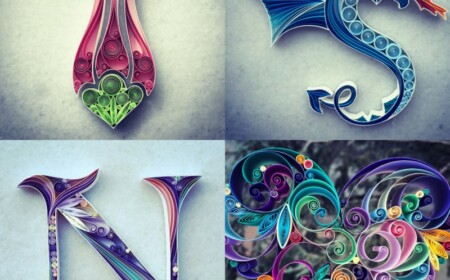 bastelideen papier bluete drachen buchstabe n verschnoerkelte muster bunt