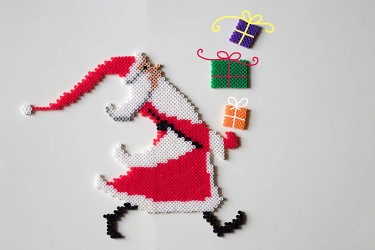 bügelperlen vorlage schwer mit weihnachtsmann