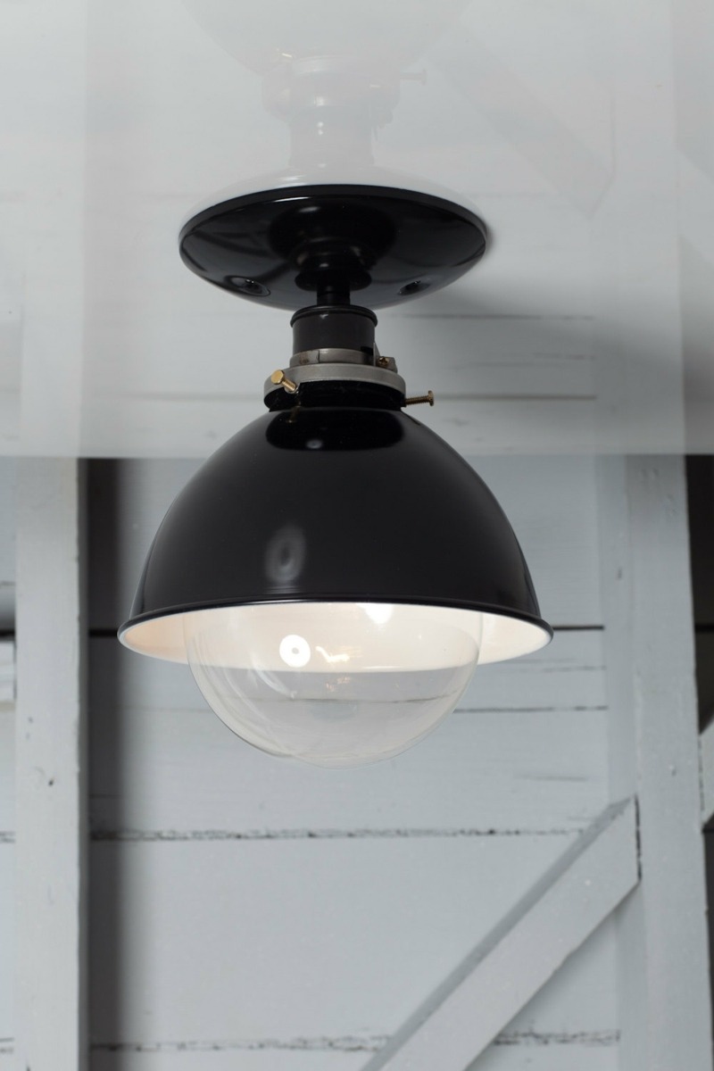 deckenleuchte kueche industriell stil schwarz metall lampenschirm glaskugel