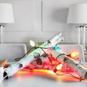 diy beleuchtung weihnachten modern skandinavisch birke aeste lichterkette retro bunt