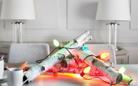 diy beleuchtung weihnachten modern skandinavisch birke aeste lichterkette retro bunt