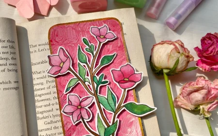 diy lesezeichen mit blumen