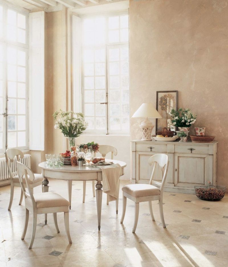 esstisch vintage antik design marmor fussboden kommode