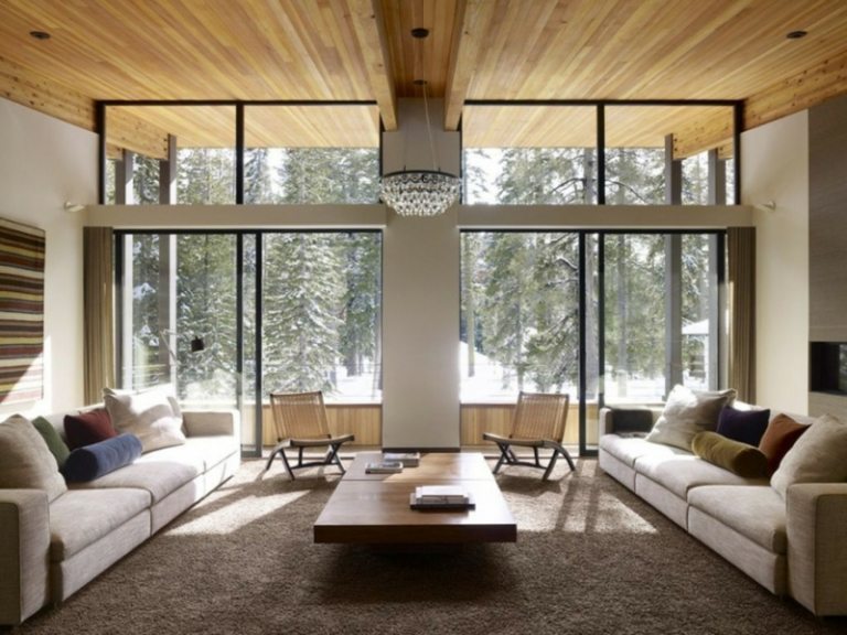 farben feng shui erde element braun beige modern wohnzimmer sofas