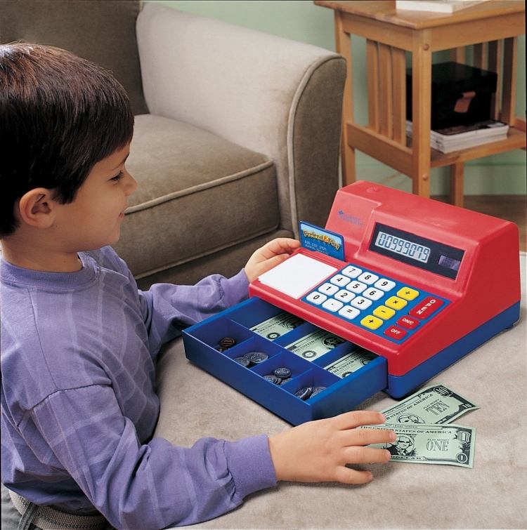Geldgeschenke zum Geburtstag -basteln-idee-geldautomat-kasse-spielzeug-kind-ludtig