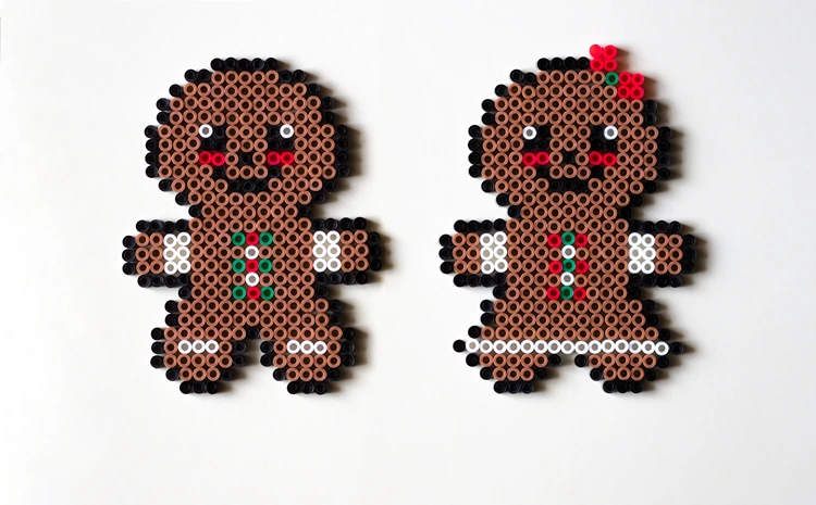 gingerbread männchen aus bügelperlen