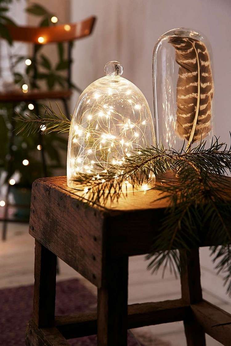 glasglocke-dekorieren-weihnachten-bateriebetriebene-lichterketten-feder