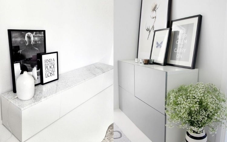 ikea-besta-regal-aufbewahrungssystem-simple-minimalistisches-design-weiss-grau-marmor-platte-deko-schwarz