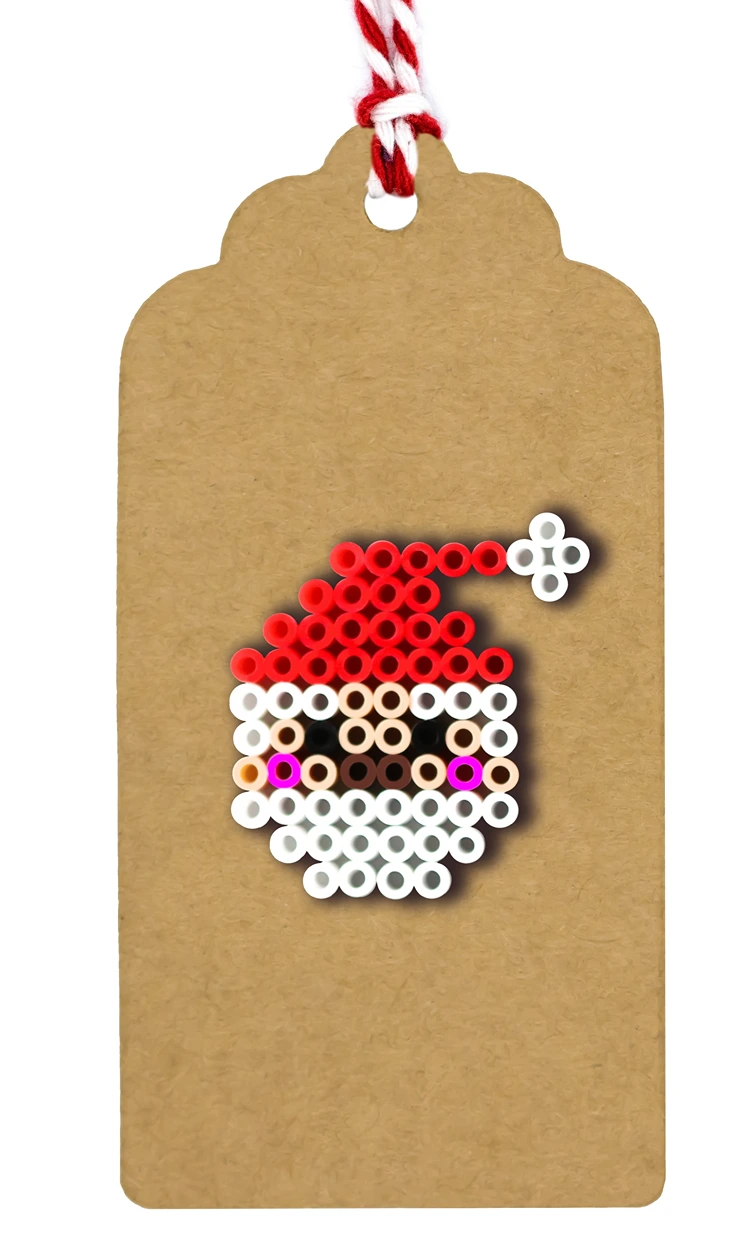 kleiner weihnachtsmann aus bügelperlen