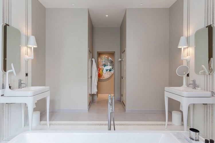 Pariser Stil einrichtung-badezimmer-zwei-personen
