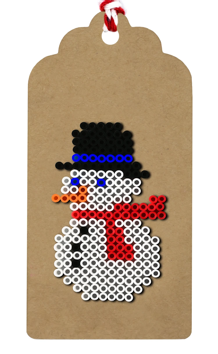 schneemann aus bügelperlen