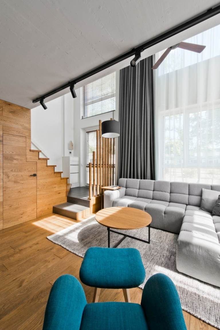 skandinavischer stil grau couchgarnitur einrichtung modern tuerkis moebel