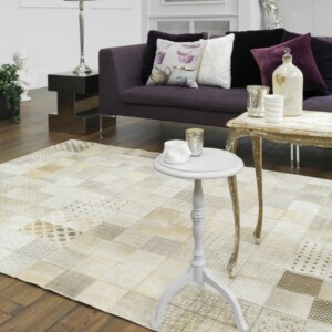 teppich patchwork hell design modern muster beistelltisch weiss