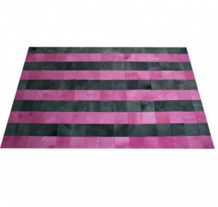 teppich patchwork quadrate streifen pink grau ebru leder