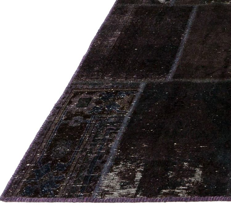 teppich patchwork schwarz ebru elegant modell accessoire wohnraum