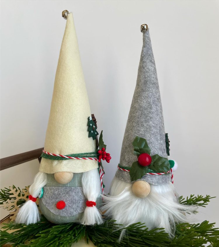 weihnachts wichtel basteln für kinder mit filz