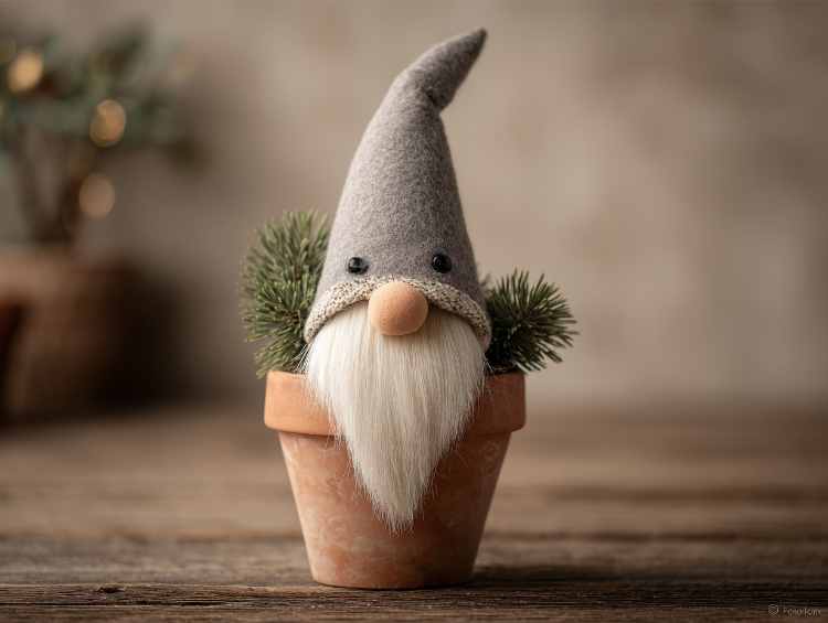 wichtel aus blumentopf basteln für weihnachten