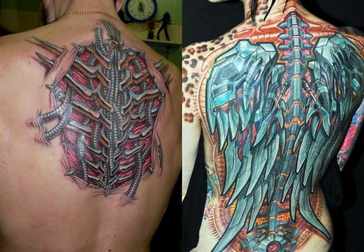 Arm flügel tattoo männer Nacken tattoo