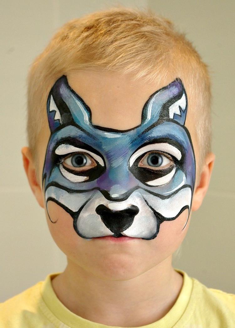 kinderschminken-fasching-ideen-anleitung-junge-wolf-maske